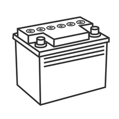 Car battery vector icon illustration.