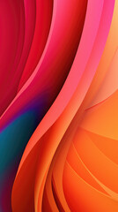 Abstract background with smooth wavy lines in pink and blue colors.