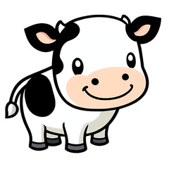 Cute Animals Art of Cow