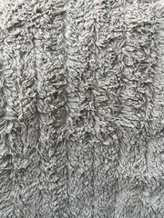 grey fluffy synthetic wool blanket