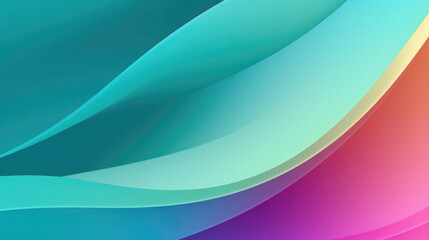 Abstract colorful background with smooth lines in blue, pink and green colors.