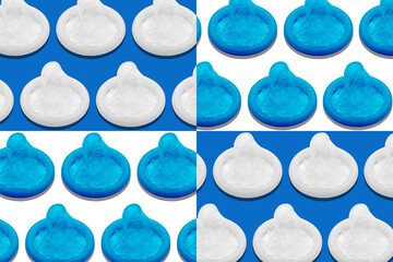 Pattern with group of condoms