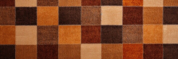 Brown square checkered carpet texture