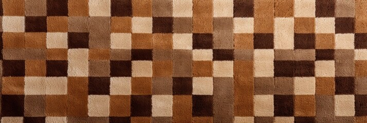 Brown square checkered carpet texture