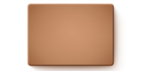 Brown square isolated on white background