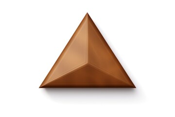 Brown triangle isolated on white background