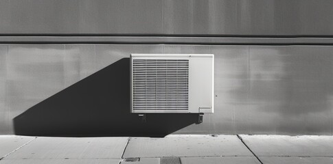 Air heat pumps are located outdoors of the home. Generate AI image