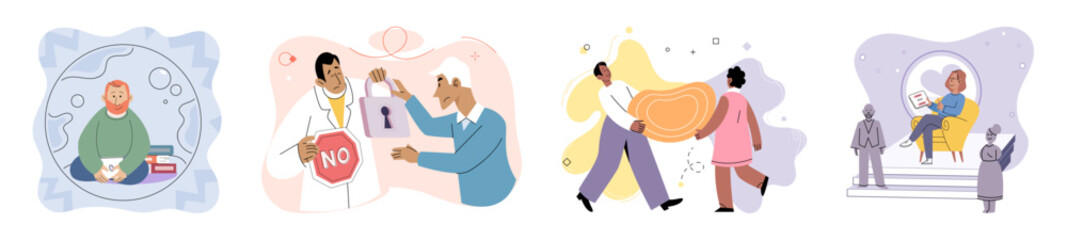 Social relationship vector illustration. Human relationships shape our identity and contribute to personal growth Solidarity among community members creates sense unity and belonging Respect