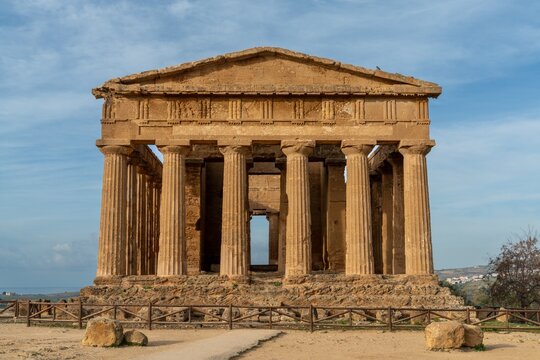view of the Temple of Concordia in the Valley of the Temples