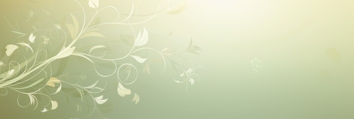 khaki soft pastel gradient modern background with a thin barely noticeable floral ornament - obrazy, fototapety, plakaty