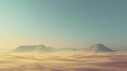 Fototapeta na wymiar Minimalist visual of the Painted Desert's sand dunes, showcasing the light-shadow interplay, portrayed in a gentle color range.