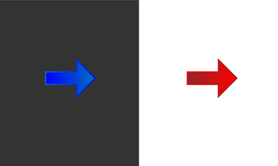 arrow symbol for web design, red and blue arrow icons,