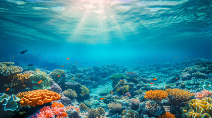 Fototapeta na wymiar underwater, sea, ocean, coral, nature, blue, water