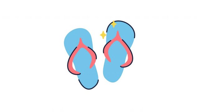 slippers animation with looping , 4k resolution, and Alpha Channel
