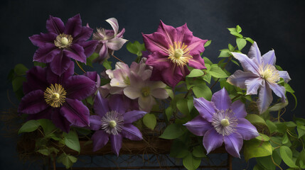 Clematis in a vibrant festival setting.