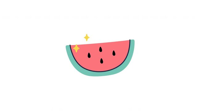 watermelon animation with looping , 4k resolution, and Alpha Channel