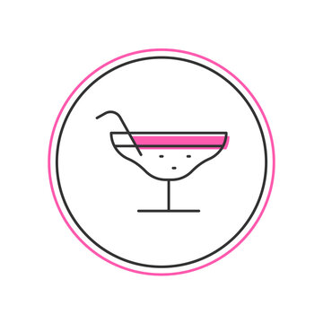 recommend clip art: Filled outline Cocktail icon isolated on white background. Vector