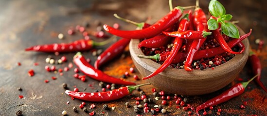 Red pepper spices for cooking.