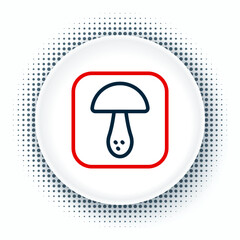 Line Mushroom icon isolated on white background. Colorful outline concept. Vector