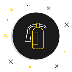 Line Fire extinguisher icon isolated on white background. Colorful outline concept. Vector