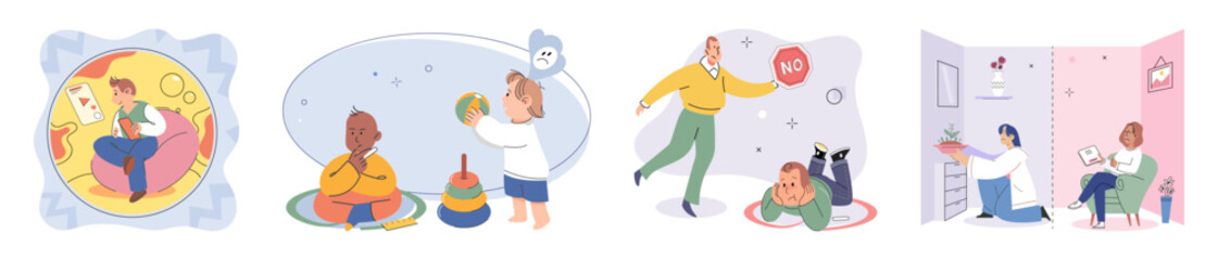 Social relationship vector illustration. Respect for each others differences strengthens social bonds Social relationships play vital role in our overall well being and happiness Building partnerships