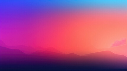 Sunset landscape background.  Colorful gradient.