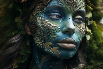 AI generated image of mysterious creature fantasy futuristic personage