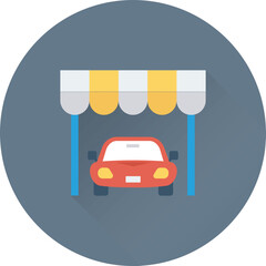 Car Garage Vector Icon