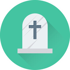 Obraz premium Gravestone Vector Icon