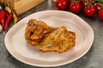 Roasted chicken leg with spices