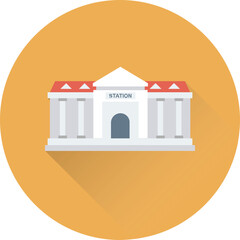 Fototapeta premium Court Building Vector Icon