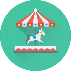 Obraz premium Merry Go Round Vector Icon