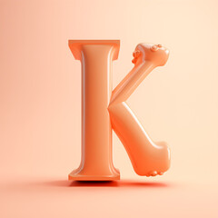 3d rendered illustration of a instrument, metal alphabet letter K, time is money concept, alphabet of printed circuit boards capital letter K,3d render of a alphabet, 3d render of letter K, Ai