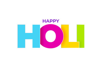 Happy Holi decorative english text calligraphy © NAVIN
