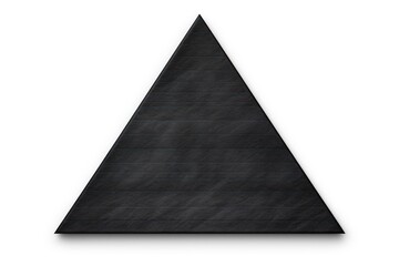 Charcoal triangle isolated on white background top view flat lay