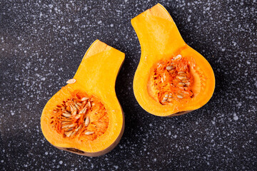 Raw Fall Harvest - cutting fresh pumpkin