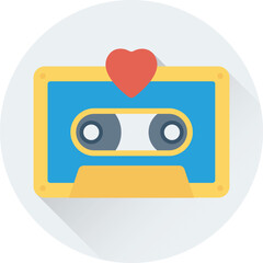 Audio Cassette Vector Icon