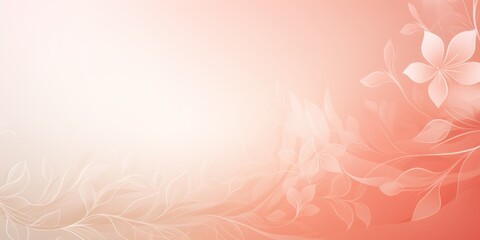 Fototapeta na wymiar lightsalmon soft pastel gradient modern background with a thin barely noticeable floral ornament 