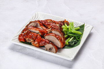 Asian cuisine - roasted duck with skin