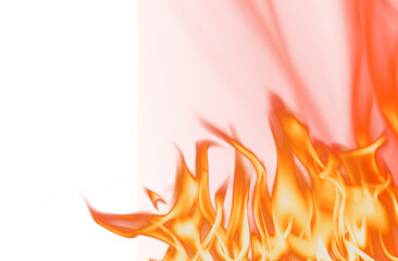 Fire flame, transparent