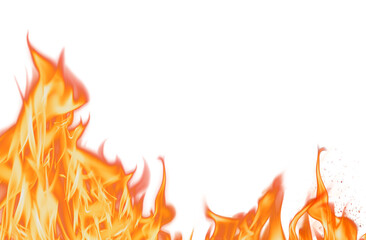 Fire flame, transparent