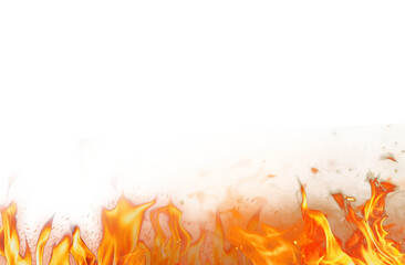 Fire flame, transparent