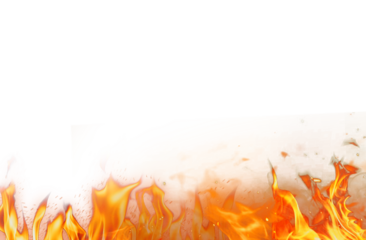 Fire flame, transparent