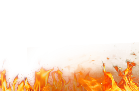 Fire flame, transparent
