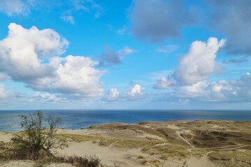 Beautiful scenic view of the horizon on the seashore.