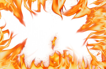 Fire flame, transparent