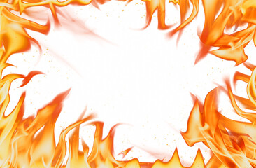 Fire flame, transparent
