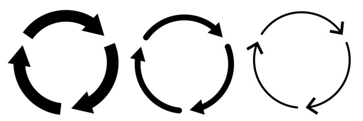 回転矢印（循環）サイクル　アイコンセット - 730147396