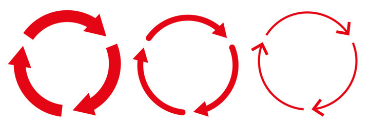 回転矢印（循環）サイクル　アイコンセット