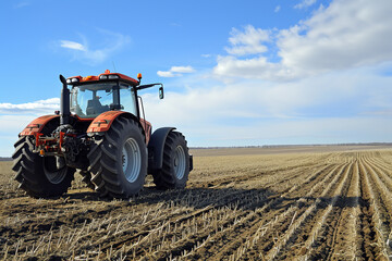 Obraz premium tractor in a field